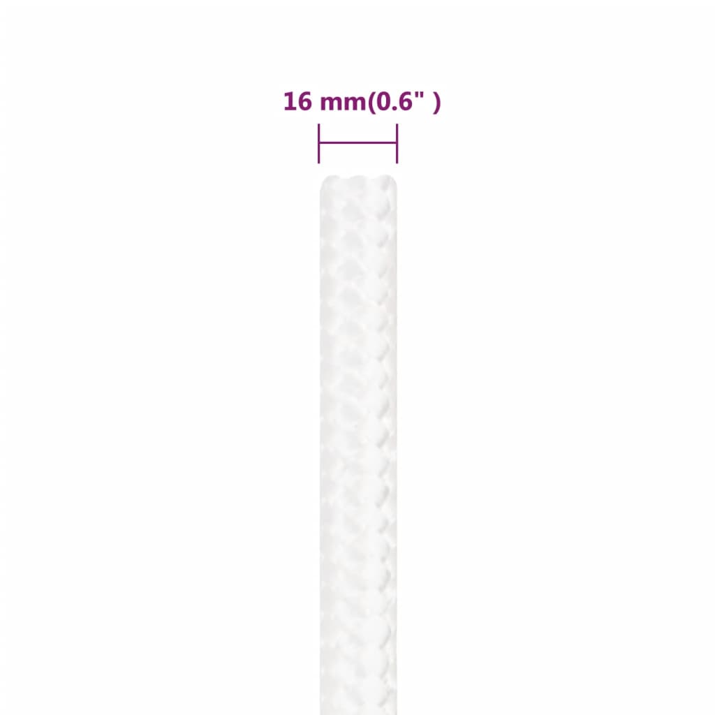 Boat Rope Full White 16 mm 25 m Polypropylene