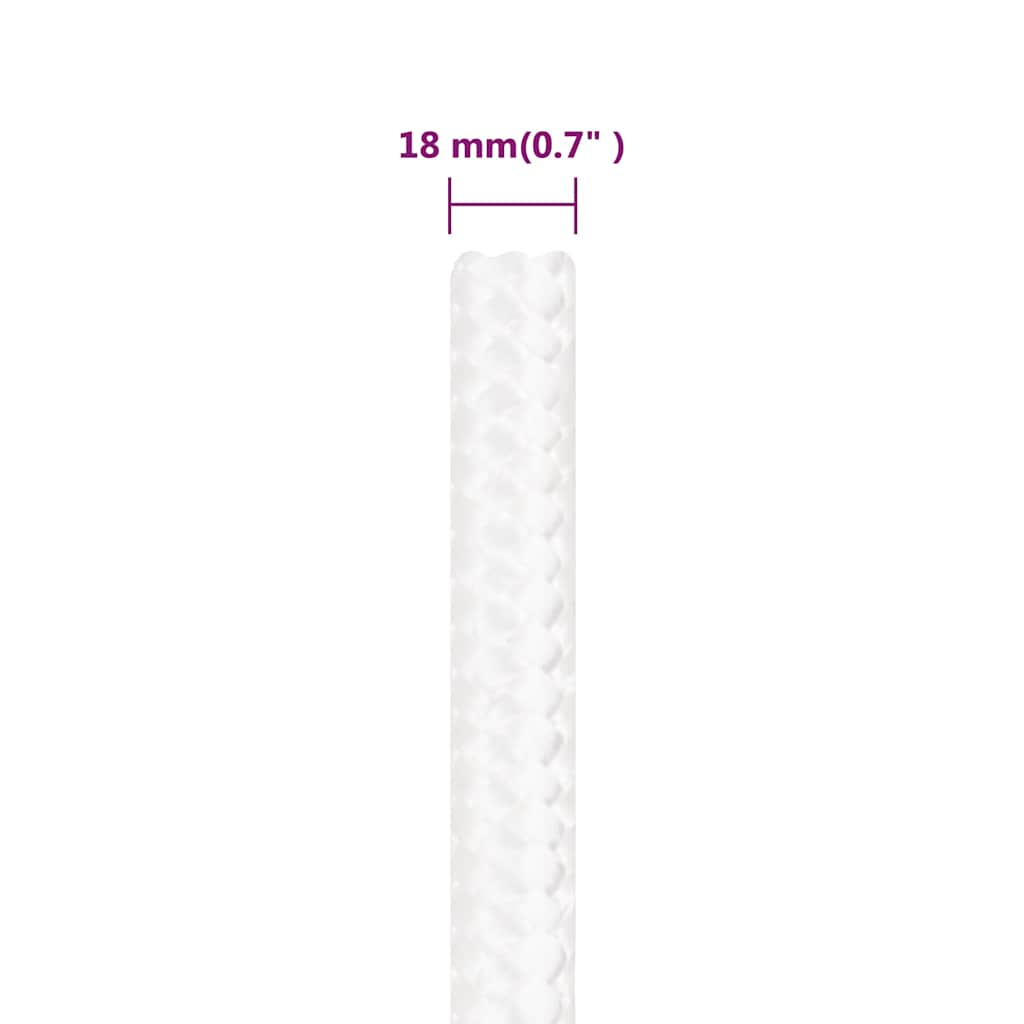 Boat Rope Full White 18 mm 100 m Polypropylene
