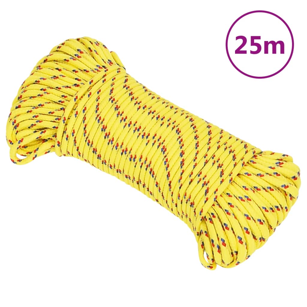 Boat Rope Yellow 3 mm 25 m Polypropylene