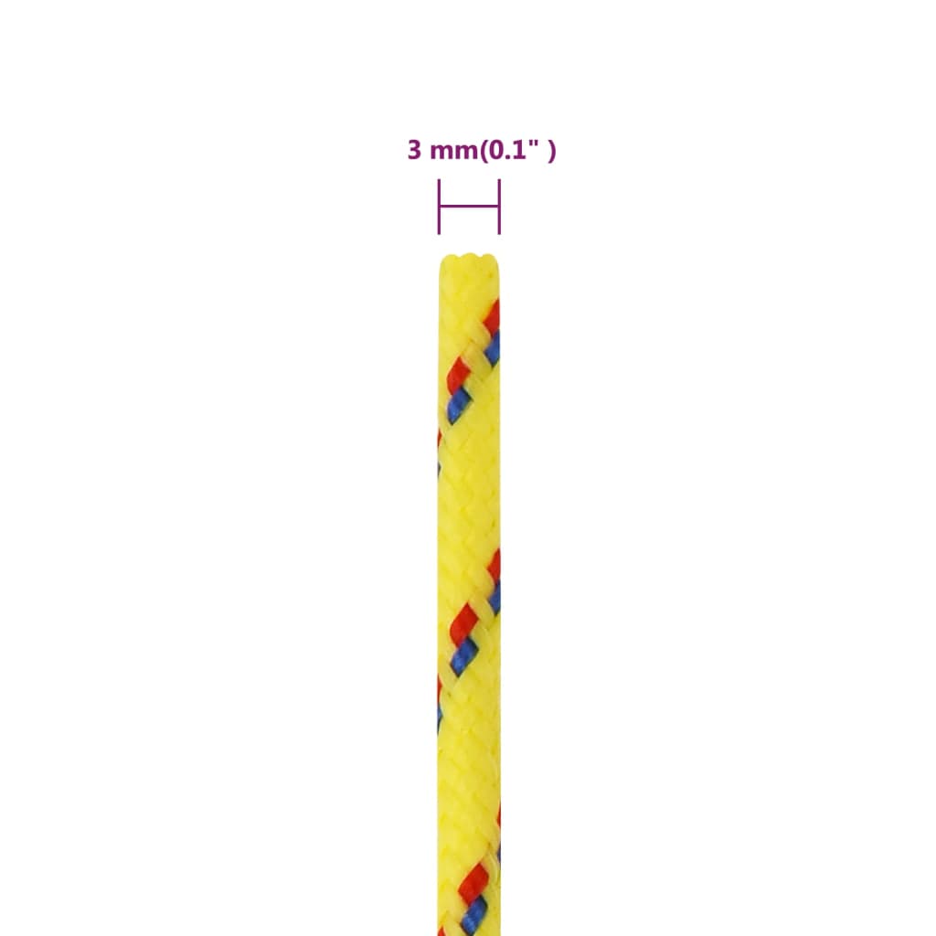 Boat Rope Yellow 3 mm 25 m Polypropylene