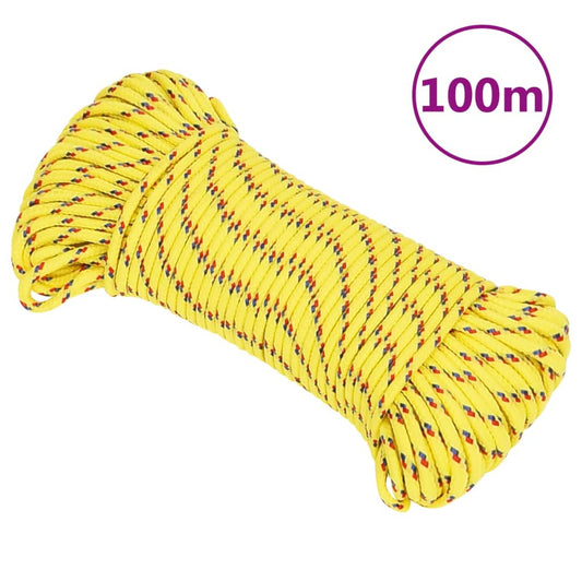Boat Rope Yellow 4 mm 100 m Polypropylene