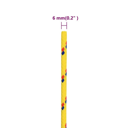 Boat Rope Yellow 6 mm 100 m Polypropylene