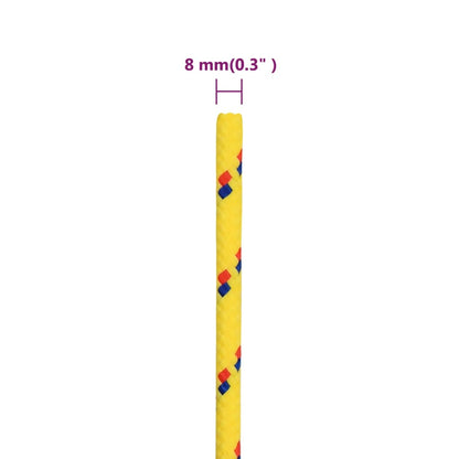 Boat Rope Yellow 8 mm 250 m Polypropylene