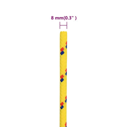 Boat Rope Yellow 8 mm 250 m Polypropylene