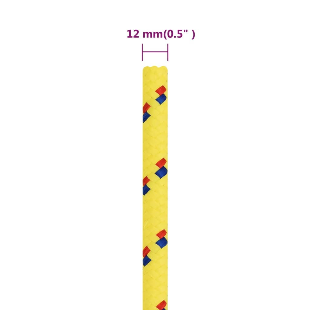 Boat Rope Yellow 12 mm 25 m Polypropylene