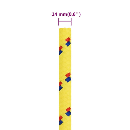 Boat Rope Yellow 14 mm 25 m Polypropylene