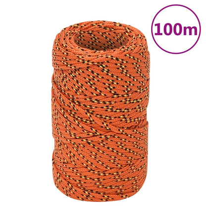 Boat Rope Orange 2 mm 100 m Polypropylene