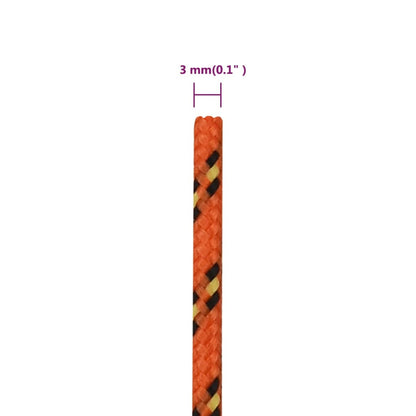 Boat Rope Orange 3 mm 25 m Polypropylene