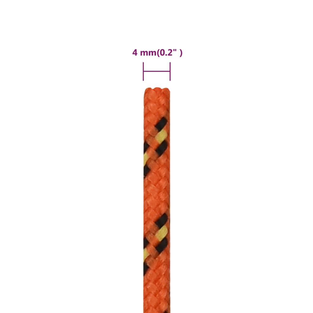 Boat Rope Orange 4 mm 100 m Polypropylene
