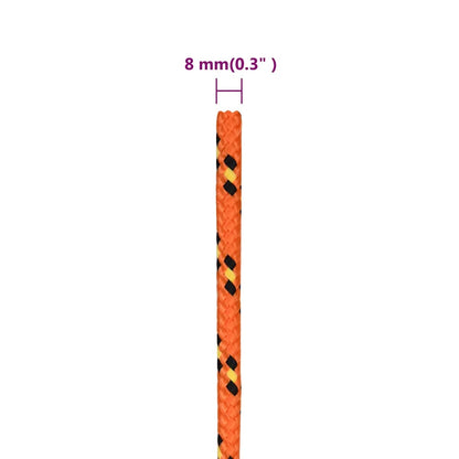 Boat Rope Orange 8 mm 250 m Polypropylene