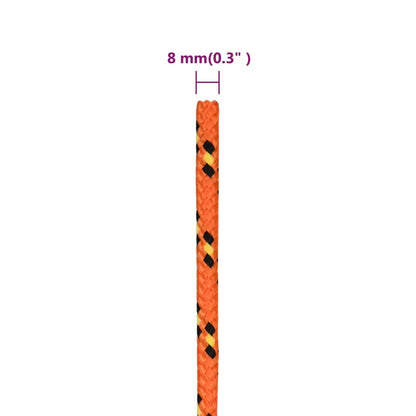 Boat Rope Orange 8 mm 500 m Polypropylene