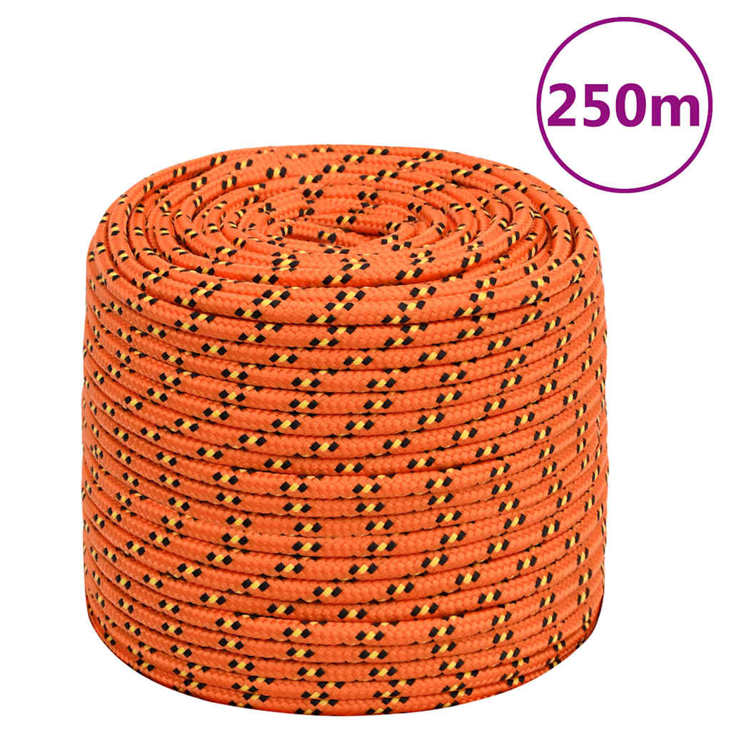 Boat Rope Orange 10 mm 250 m Polypropylene