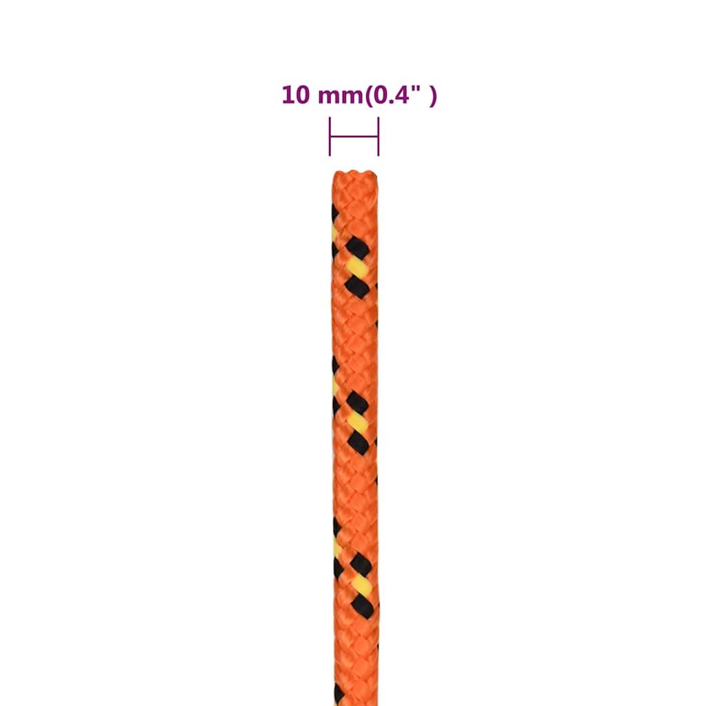 Boat Rope Orange 10 mm 500 m Polypropylene