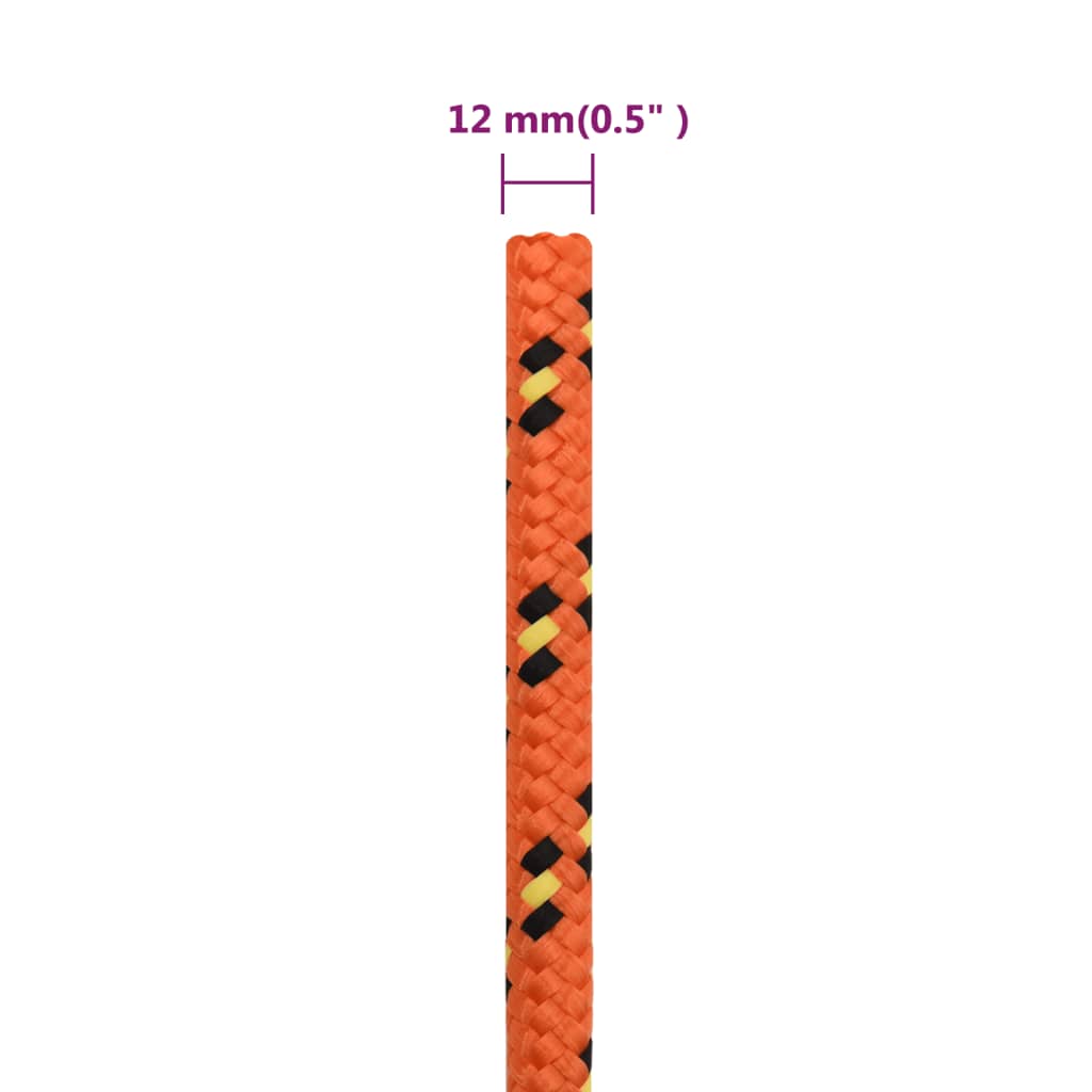 Boat Rope Orange 12 mm 25 m Polypropylene