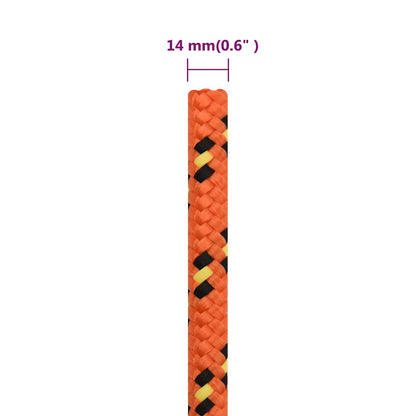 Boat Rope Orange 14 mm 100 m Polypropylene