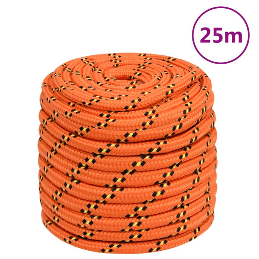 Boat Rope Orange 16 mm 25 m Polypropylene