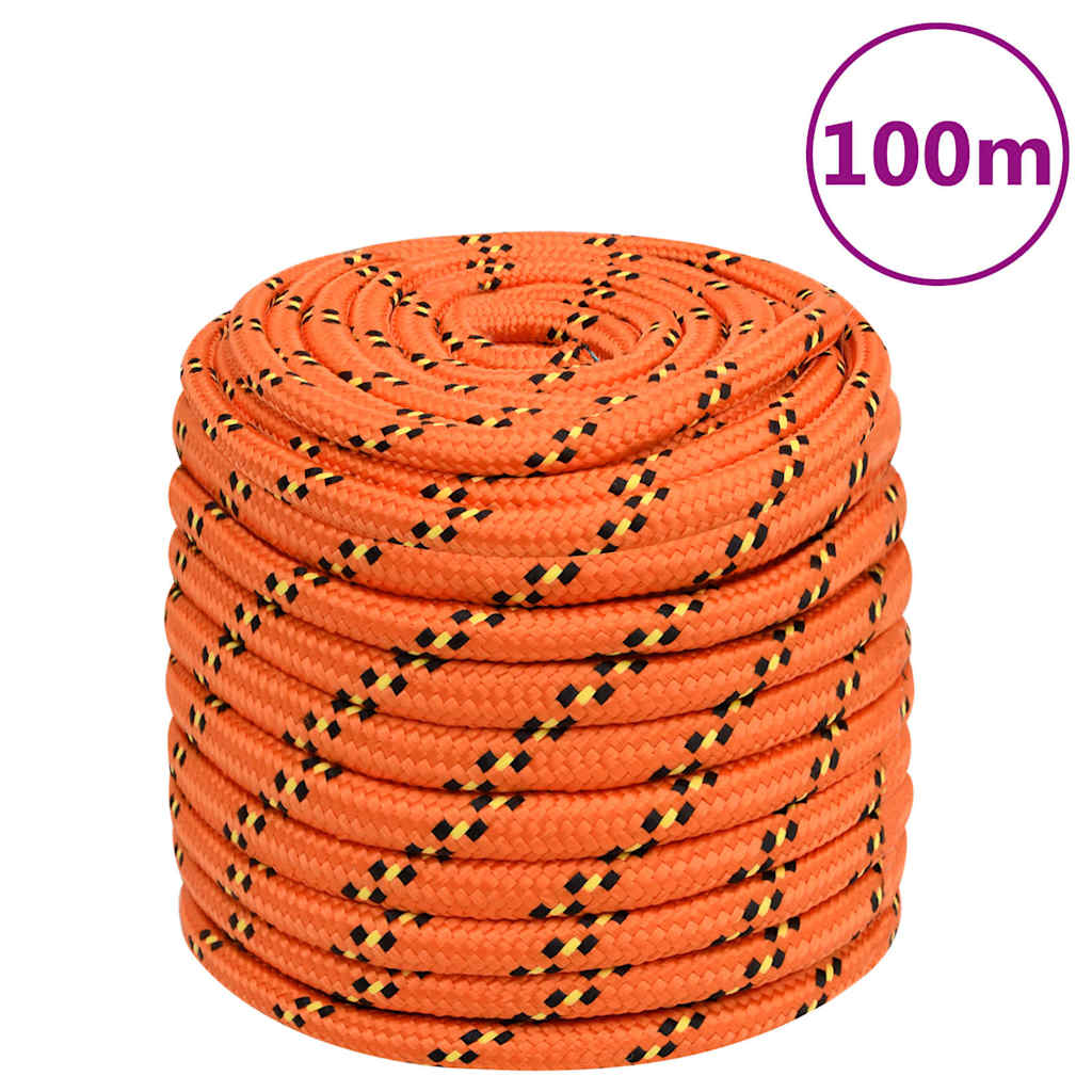 Boat Rope Orange 16 mm 100 m Polypropylene