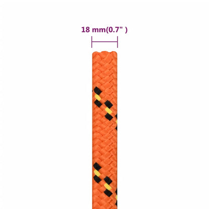 Boat Rope Orange 18 mm 100 m Polypropylene