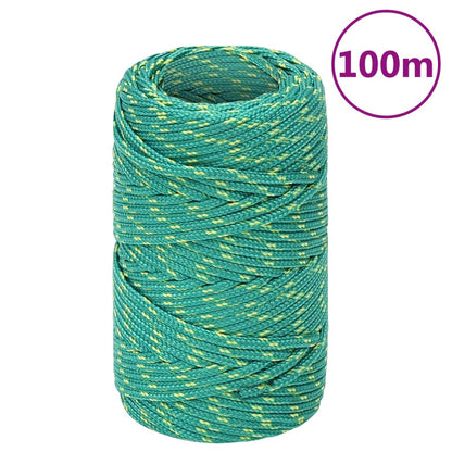Boat Rope Green 2 mm 100 m Polypropylene