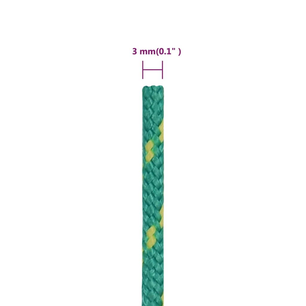 Boat Rope Green 3 mm 50 m Polypropylene