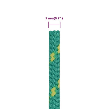 Boat Rope Green 5 mm 25 m Polypropylene