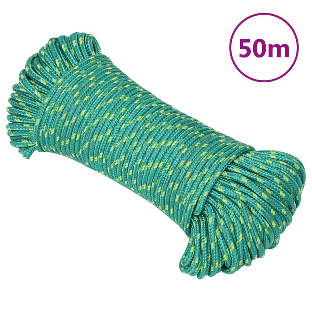 Boat Rope Green 5 mm 50 m Polypropylene