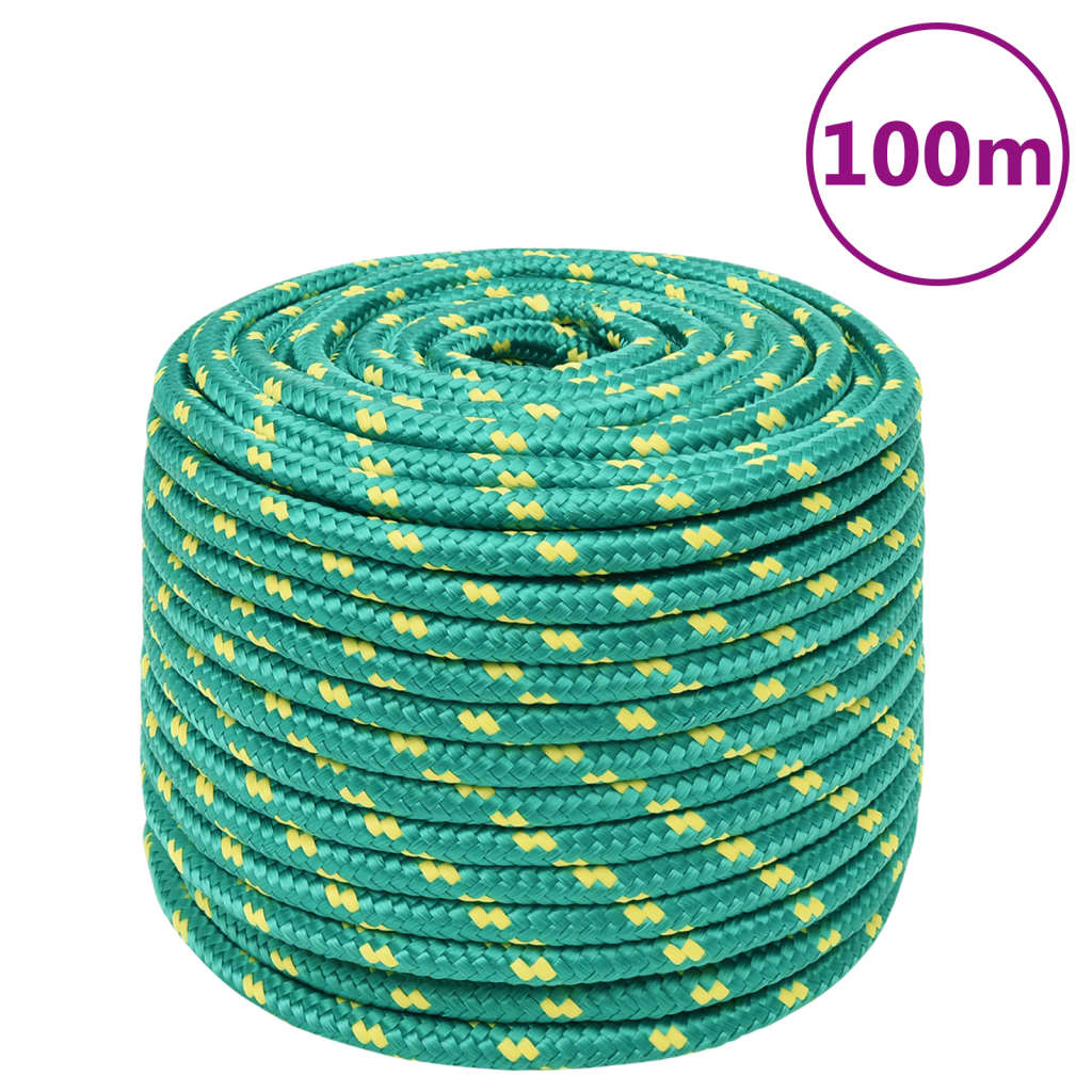 Boat Rope Green 12 mm 100 m Polypropylene