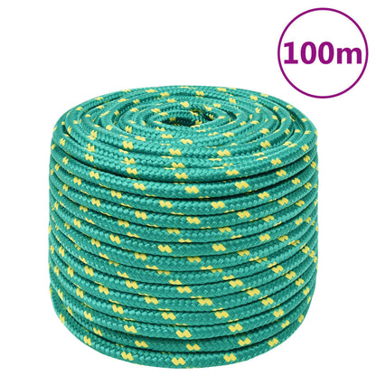 Boat Rope Green 12 mm 100 m Polypropylene