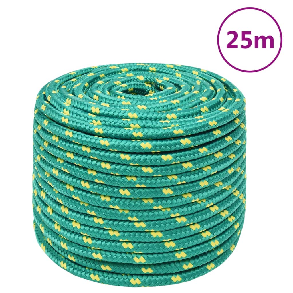 Boat Rope Green 14 mm 25 m Polypropylene