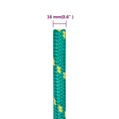 Boat Rope Green 16 mm 100 m Polypropylene