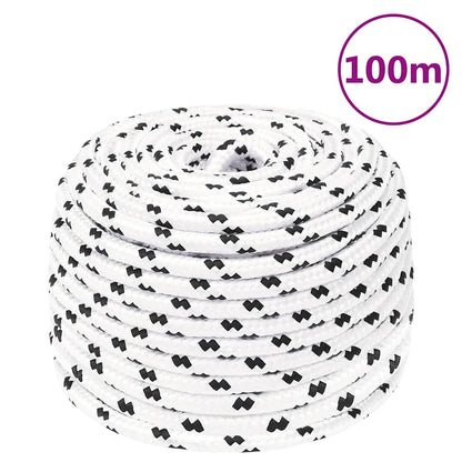 Work Rope White 10 mm 100 m Polyester