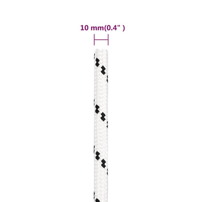 Work Rope White 10 mm 100 m Polyester