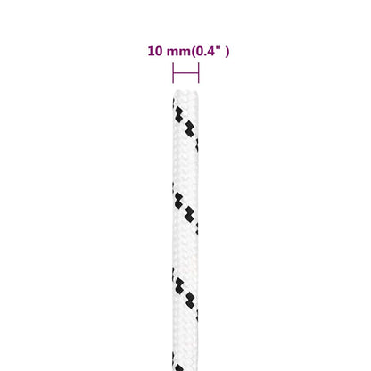 Work Rope White 10 mm 100 m Polyester