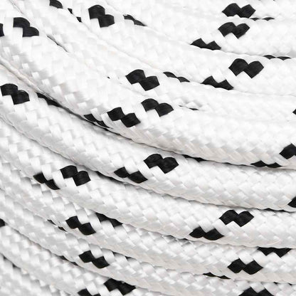 Braided Boat Rope White 14 mmx250 m Polyester