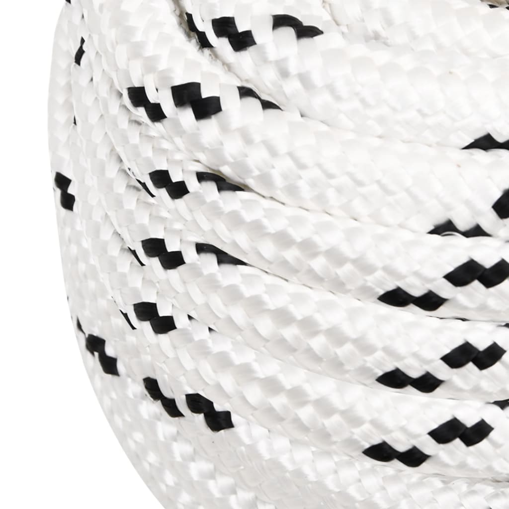 Braided Boat Rope White 16 mmx25 m Polyester