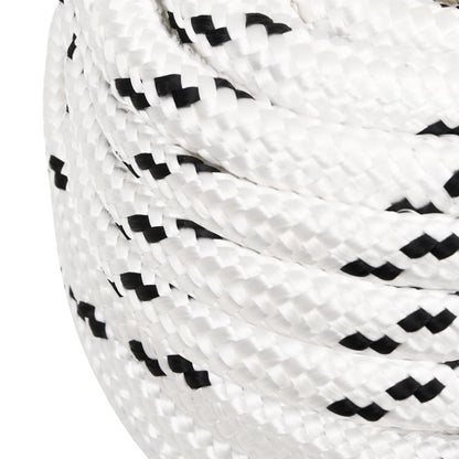 Braided Boat Rope White 16 mmx25 m Polyester
