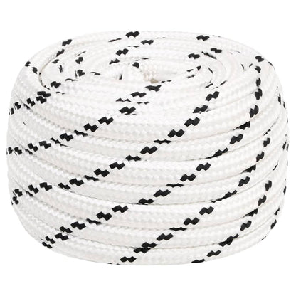 Braided Boat Rope White 16 mmx50 m Polyester
