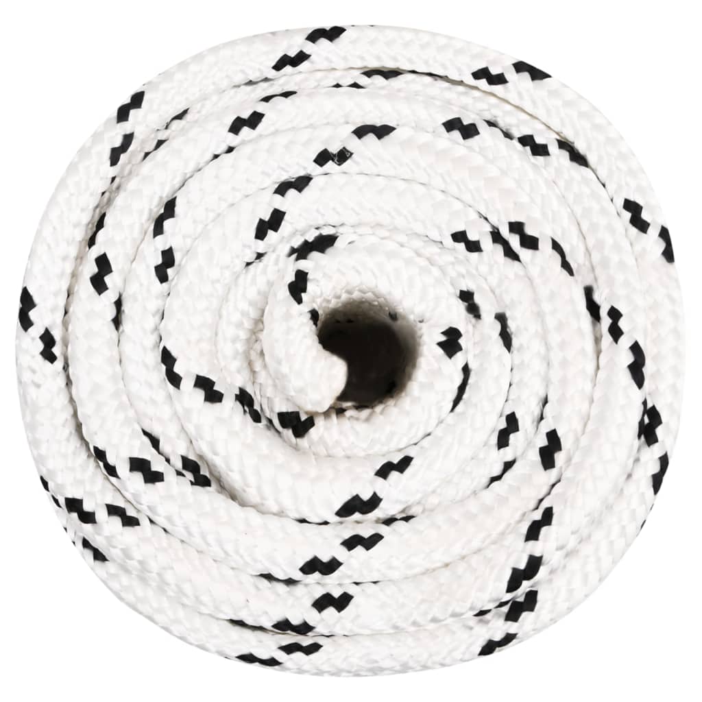 Braided Boat Rope White 16 mmx50 m Polyester
