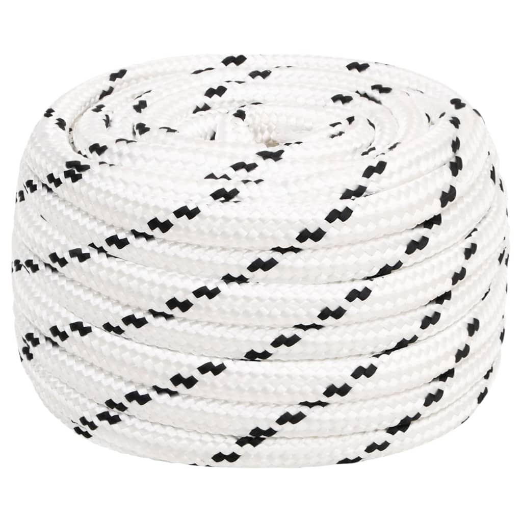 Braided Boat Rope White 20 mmx100 m Polyester