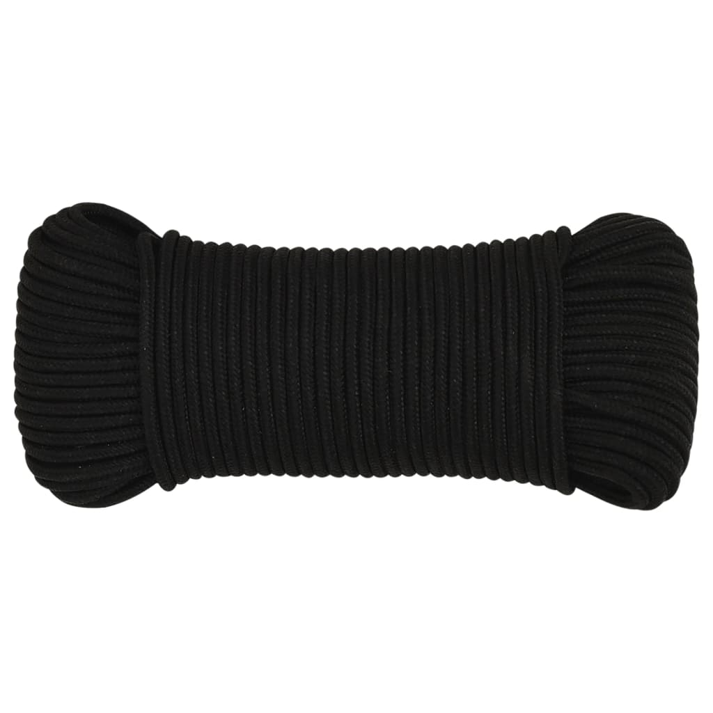 Work Rope Black 3 mm 50 m Polyester