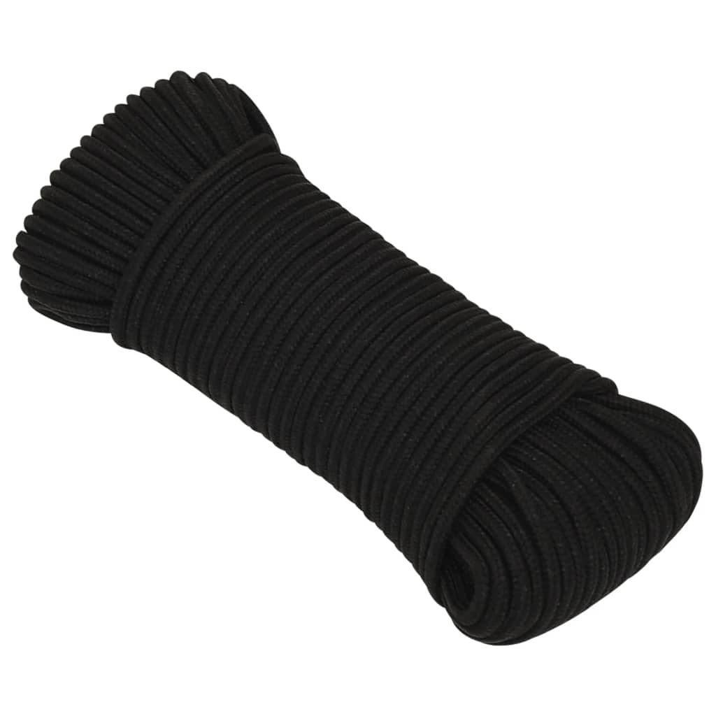 Work Rope Black 5 mm 25 m Polyester