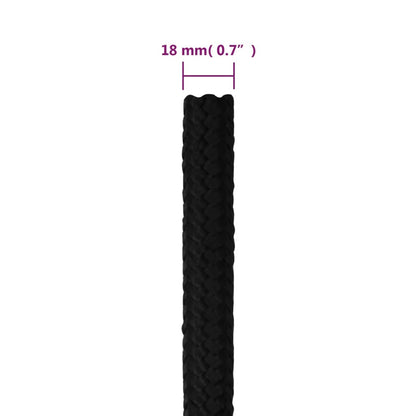 Work Rope Black 18 mm 50 m Polyester