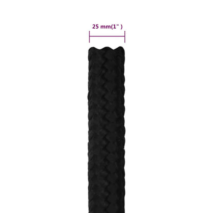Work Rope Black 25 mm 50 m Polyester