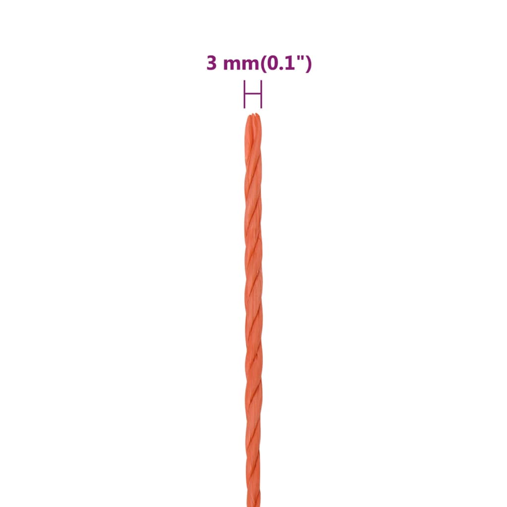 Work Rope Orange 3 mm 25 m Polypropylene