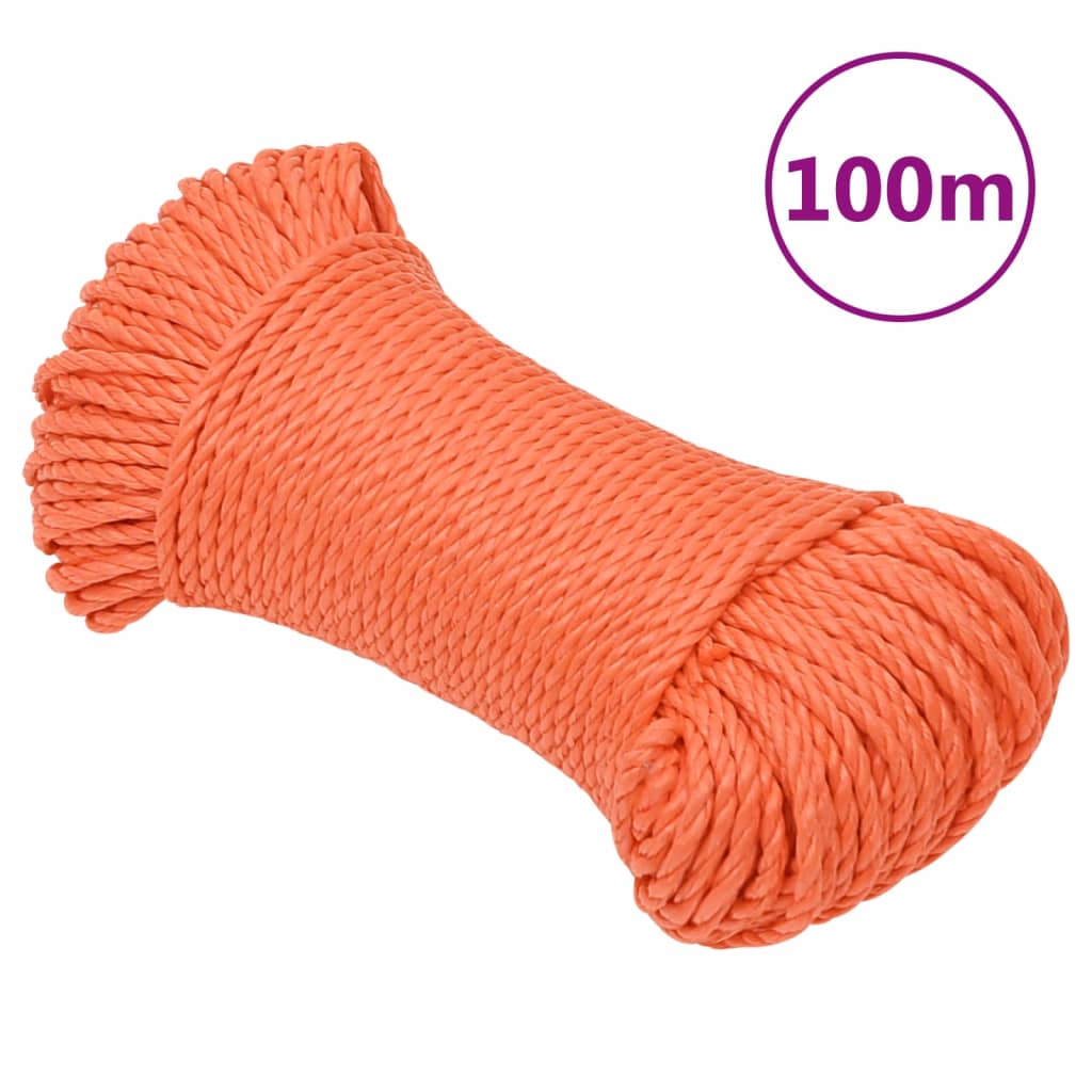 Work Rope Orange 3 mm 100 m Polypropylene