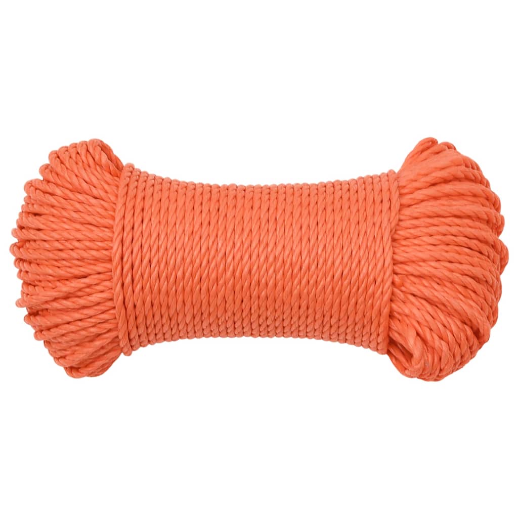Work Rope Orange 6 mm 100 m Polypropylene