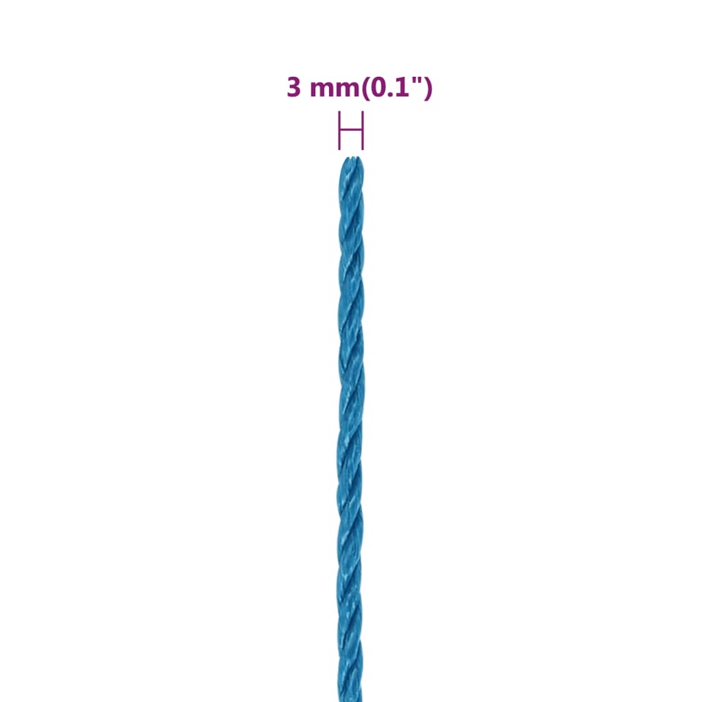 Work Rope Blue 3 mm 100 m Polypropylene