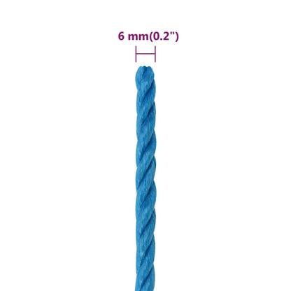 Work Rope Blue 6 mm 50 m Polypropylene
