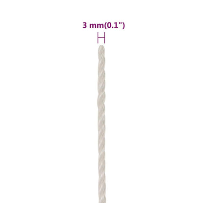 Work Rope White 3 mm 100 m Polypropylene