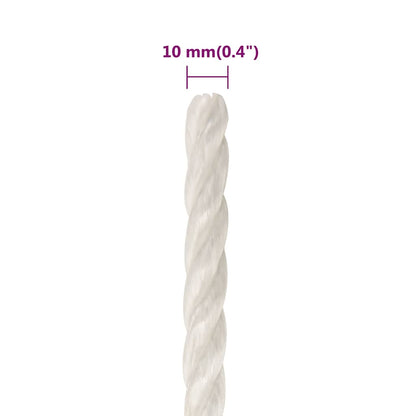 Work Rope White 10 mm 250 m Polypropylene